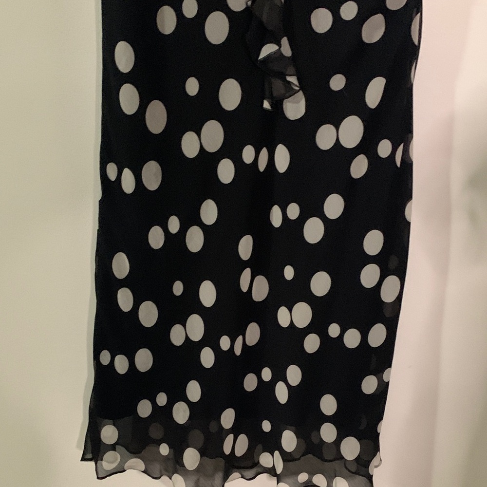 Dress Barn Black and White Polka Dot Midi Dress - Picture 3 of 9